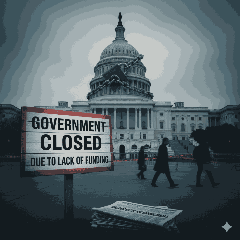 Chính phủ Mỹ đã chính thức đóng cửa lần đầu tiên sau sáu năm vào rạng sáng ngày 1-10 sau khi Quốc hội không thể đạt được thỏa thuận để thông qua dự luật ngân sách tạm thời. Sự kiện này là kết quả của sự bế tắc trong đàm phán giữa Đảng Dân chủ và Đảng Cộng hòa về các vấn đề chi tiêu, bao gồm cả việc gia hạn trợ cấp cho Obamacare. Việc ngừng hoạt động đã khiến hàng trăm ngàn nhân viên liên bang bị ảnh hưởng và gây đình trệ nhiều dịch vụ không thiết yếu. Tổng thống Donald Trump tuyên bố đây có thể là cơ hội để loại bỏ các chương trình không mong muốn. Dù các dịch vụ cốt lõi vẫn hoạt động, đây là một cuộc khủng hoảng chính trị lặp lại với nguy cơ gây thiệt hại đáng kể cho kinh tế Mỹ.