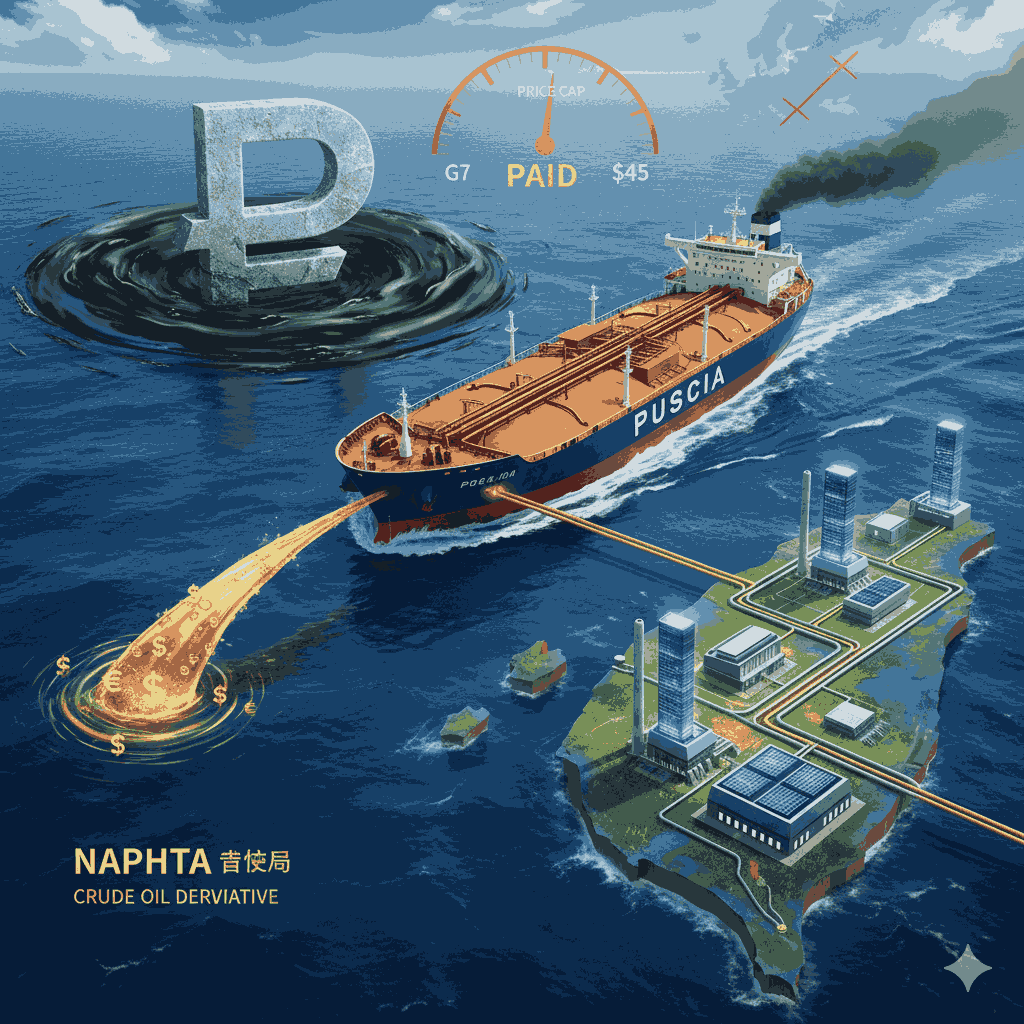 Nền kinh tế Đài Loan (gần $800 tỷ USD) bất ngờ trở thành khách hàng "khủng" của Nga, nhập khẩu mạnh naphtha – nguyên liệu thiết yếu cho ngành hóa dầu và sản xuất chip. Trong nửa đầu năm 2025, Đài Loan đã chi $1,3 tỷ USD để mua 1,9 triệu tấn naphtha, vượt qua cả UAE và Ấn Độ để thành nguồn cung lớn nhất. Đáng chú ý, các nhà nhập khẩu, điển hình là Formosa Petrochemical, bị cáo buộc đã trả giá vượt mức trần $45/thùng do G7 áp đặt. Điều này làm gia tăng nguồn thu cho Moscow và đặt các doanh nghiệp Đài Loan trước nguy cơ bị trừng phạt thứ cấp, cho thấy sự phức tạp trong thương mại năng lượng toàn cầu giữa bối cảnh xung đột.