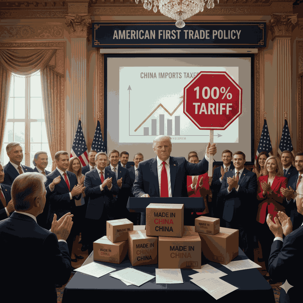 Trong một động thái táo bạo và gây tranh cãi, cựu Tổng thống Donald Trump đã tuyên bố áp dụng mức thuế kỷ lục 100% đối với tất cả hàng hóa nhập khẩu từ Trung Quốc. Quyết định này được đưa ra trong bối cảnh căng thẳng thương mại giữa hai nền kinh tế lớn nhất thế giới không ngừng gia tăng. Động thái này được dự đoán sẽ có những tác động sâu rộng đến chuỗi cung ứng toàn cầu, giá cả hàng tiêu dùng và mối quan hệ địa chính trị quốc tế. Các nhà phân tích đang tranh cãi về hiệu quả và hậu quả lâu dài của chính sách "Nước Mỹ trên hết" đầy quyết liệt này, khi thế giới chuẩn bị cho một chương mới của chiến tranh thương mại.